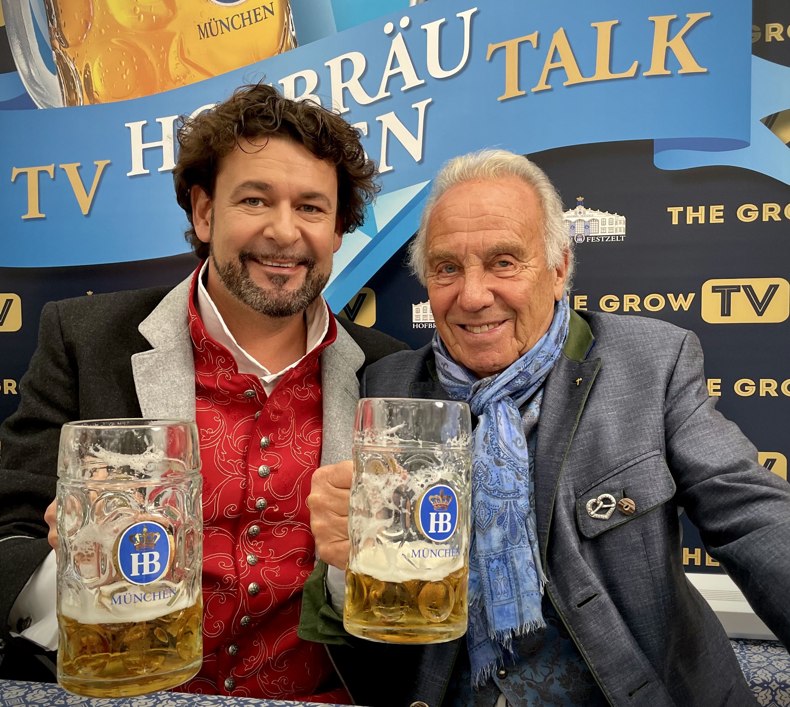 2022 Martin Kilian mit Gnter Steinberg The Grow TV Hofbru Wiesn Talk